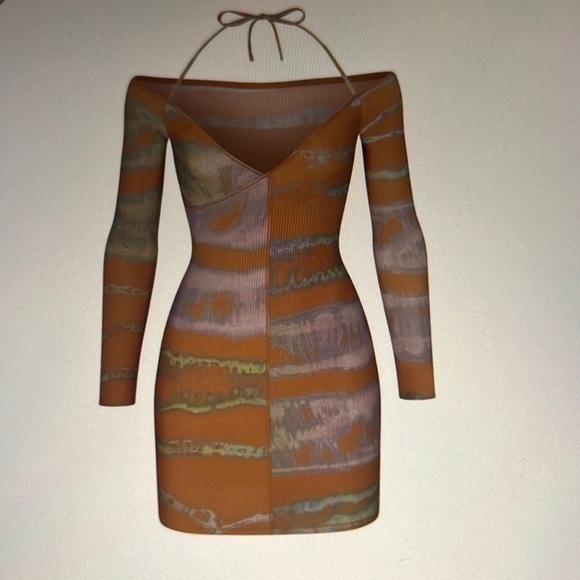 Skims Jelly Sheer Off The Shoulder Dress - Picture 1 of 4